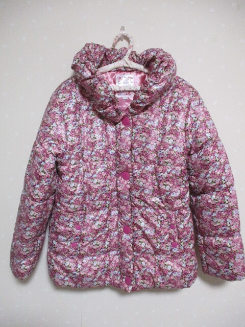 ● マザウェイズ ● ☆可愛い中綿入りジャケット☆ ピンク 160cm 41231拍卖