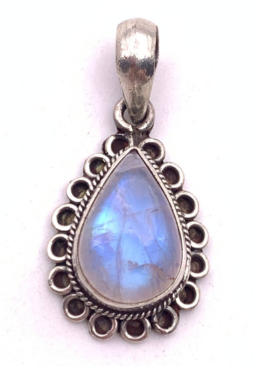 天然石ムーンストーンsilver925トップ/HANDMADE-DT拍卖