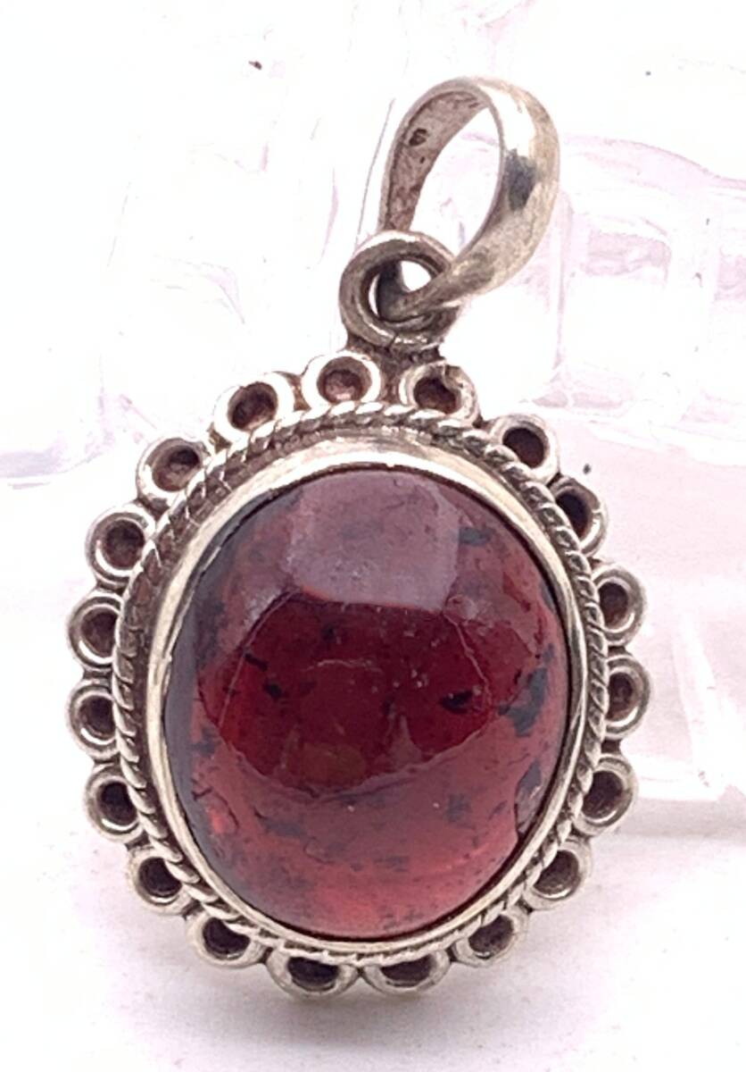 天然石ガーネットsilver925トップ/HANDMADE-DT1拍卖