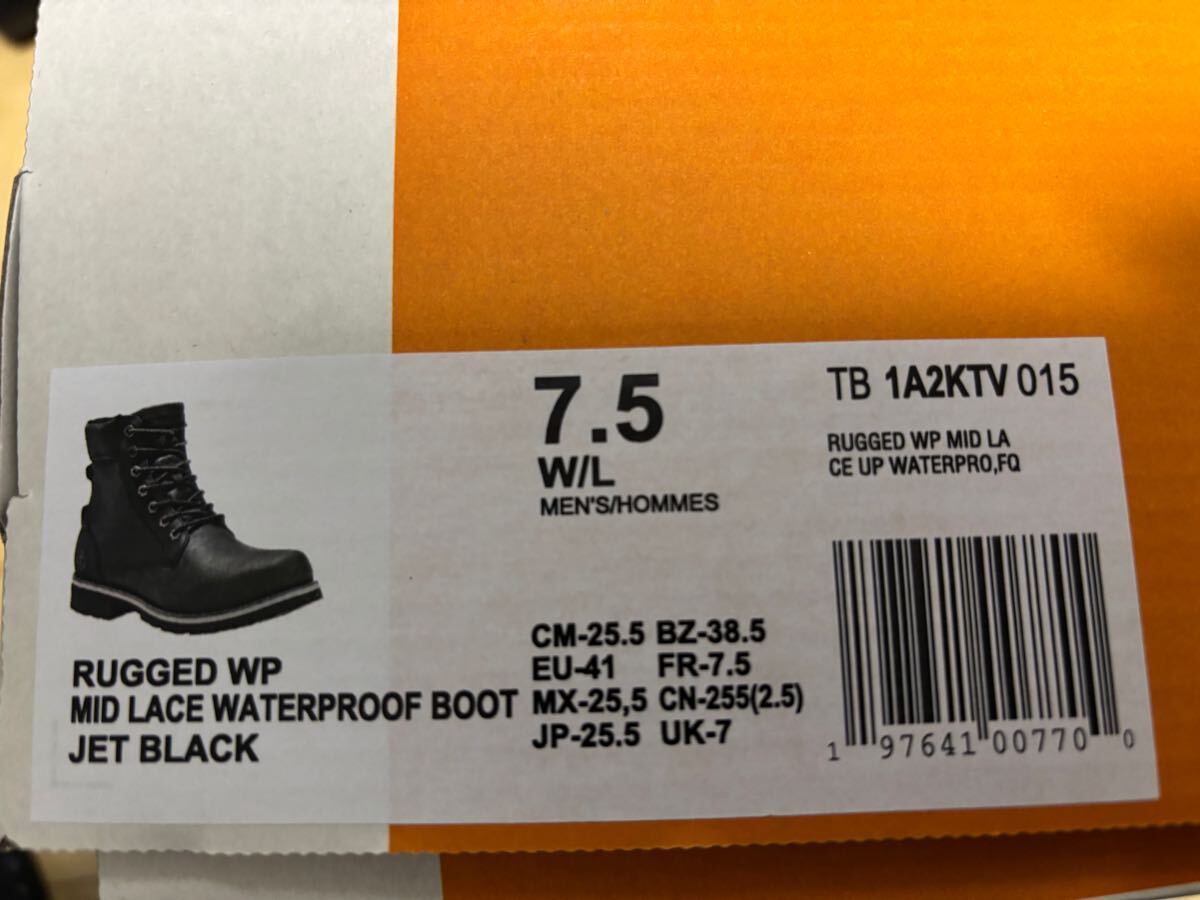 Timberland RUGGED WP MID LACE JET BLACK拍卖