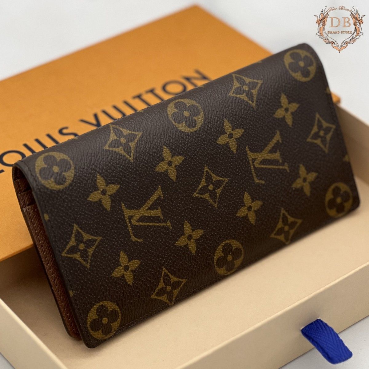 ルイヴィトン モノグラム ポルトフォイユ ブラザ 長財布 ビジネス Louis Vuitton メンズ レディース 財布 ブラウン 鑑定済み 正規品 Auth拍卖