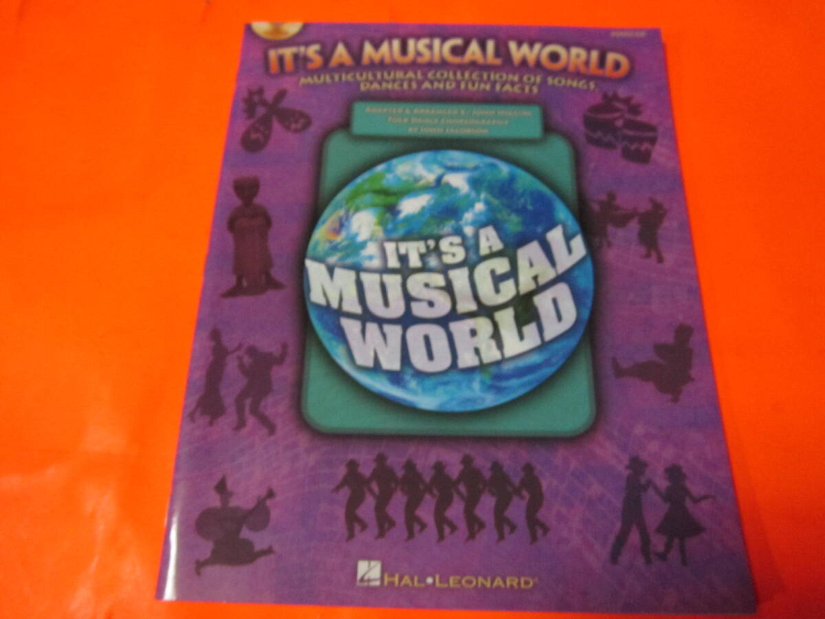 ♪輸入楽譜 It's a Musical World: Multicultural Collection of Songs, Dances and Fun Facts CD付メロディ&歌詞 世界のダンスソング拍卖