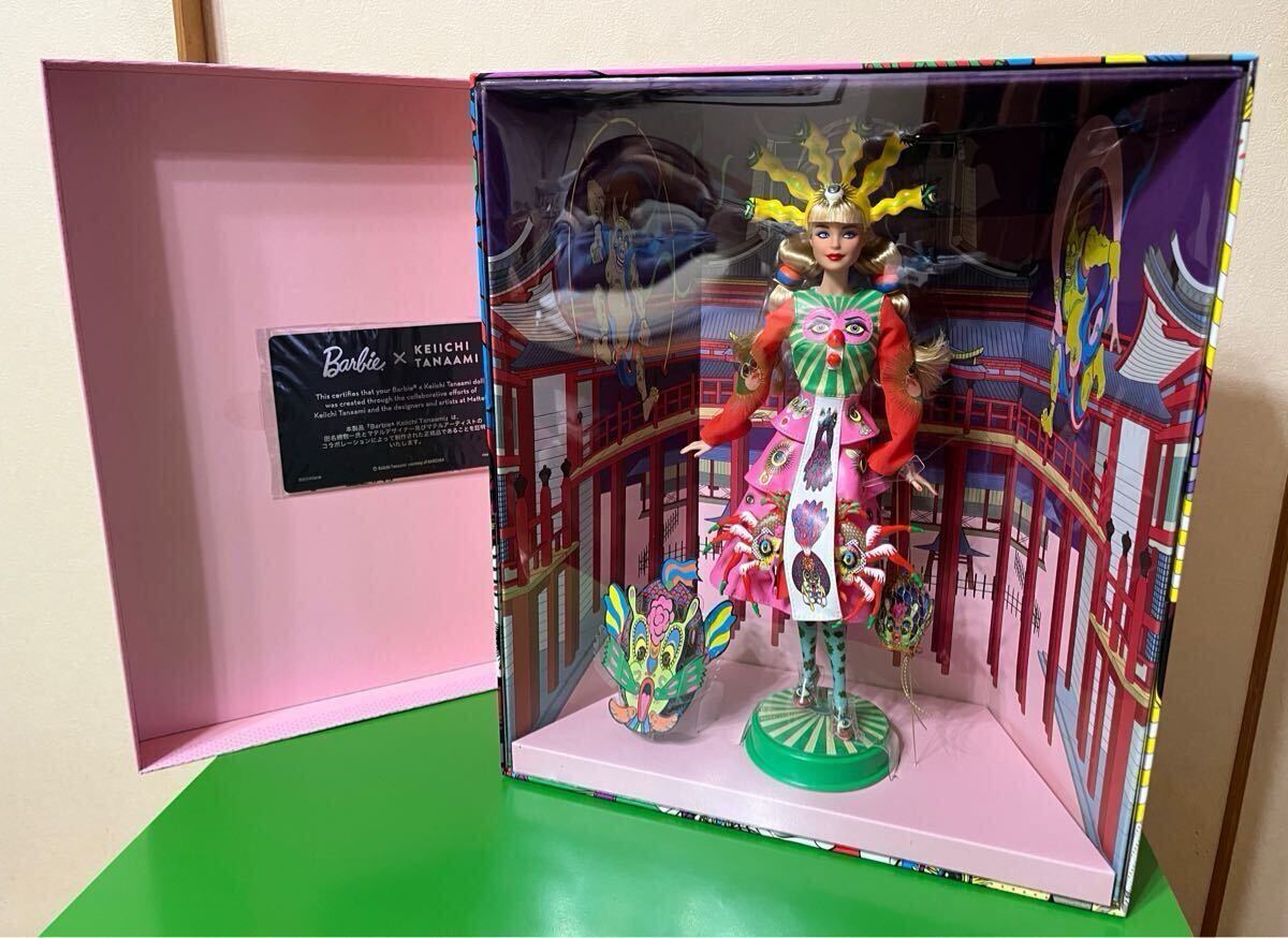 BARBIE × TANAAMI フィギュア 田名網敬一 バービー コラボ バービー人形 田名網敬一 記憶の冒険 レア 段ボール、フライヤー 付き拍卖