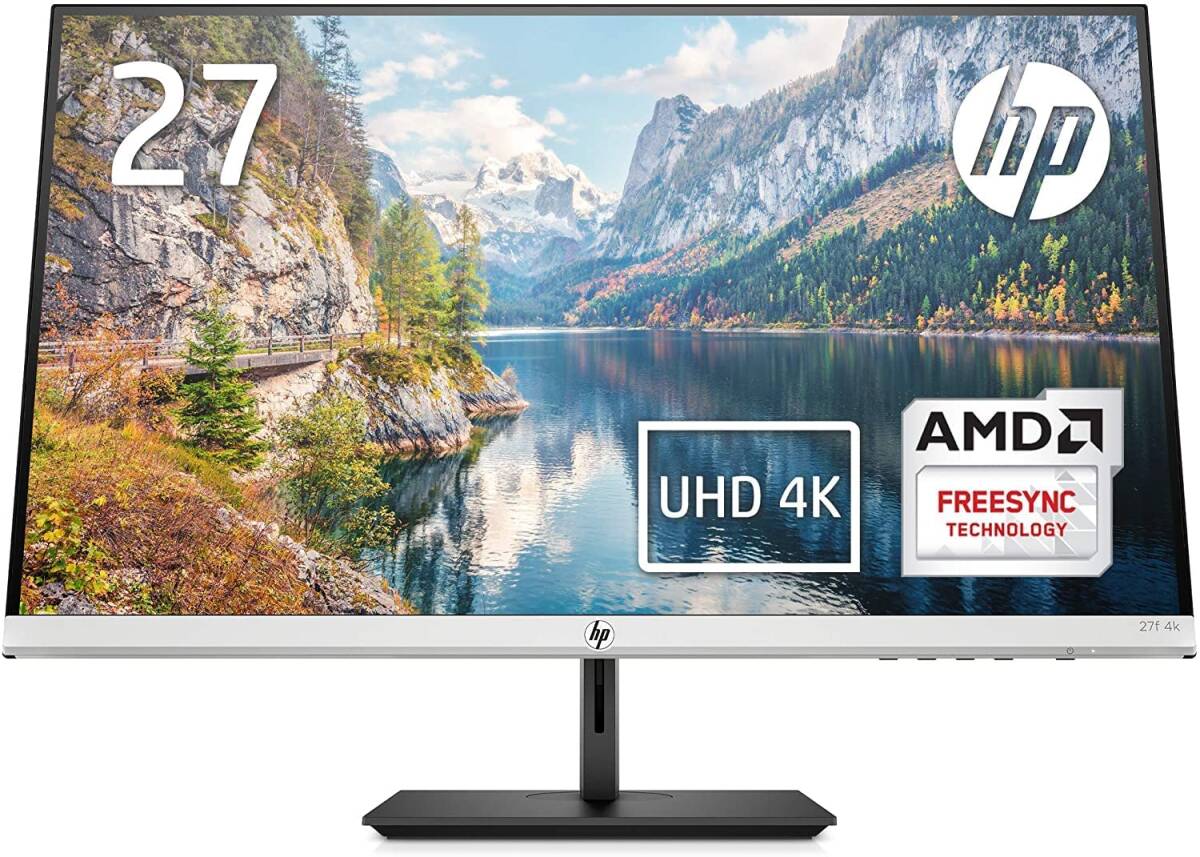 【中古】HP モニター 27インチ 4K ディスプレイ 解像度3840x2160 非光沢 IPSパネル 超薄型 省スペース HP 27f 4K (型拍卖
