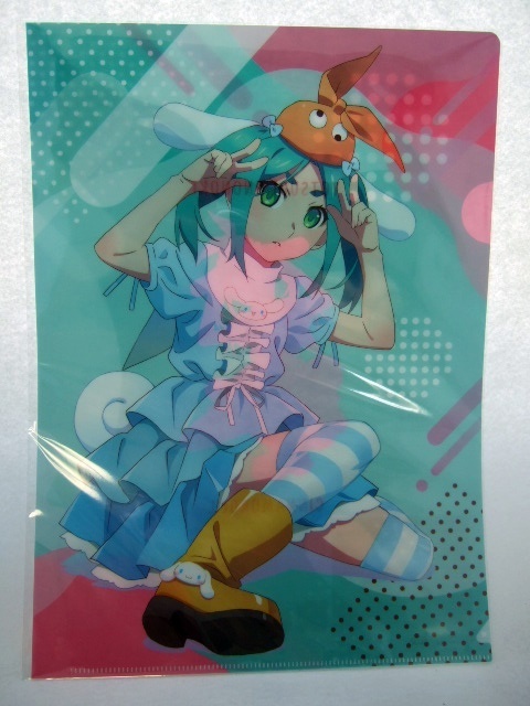 物語シリーズ× サンリオキャラクターズ クリアファイル 斧乃木余接 シナモロール 241210 POPUP SHOP モンスターオフ おののき シナモン拍卖