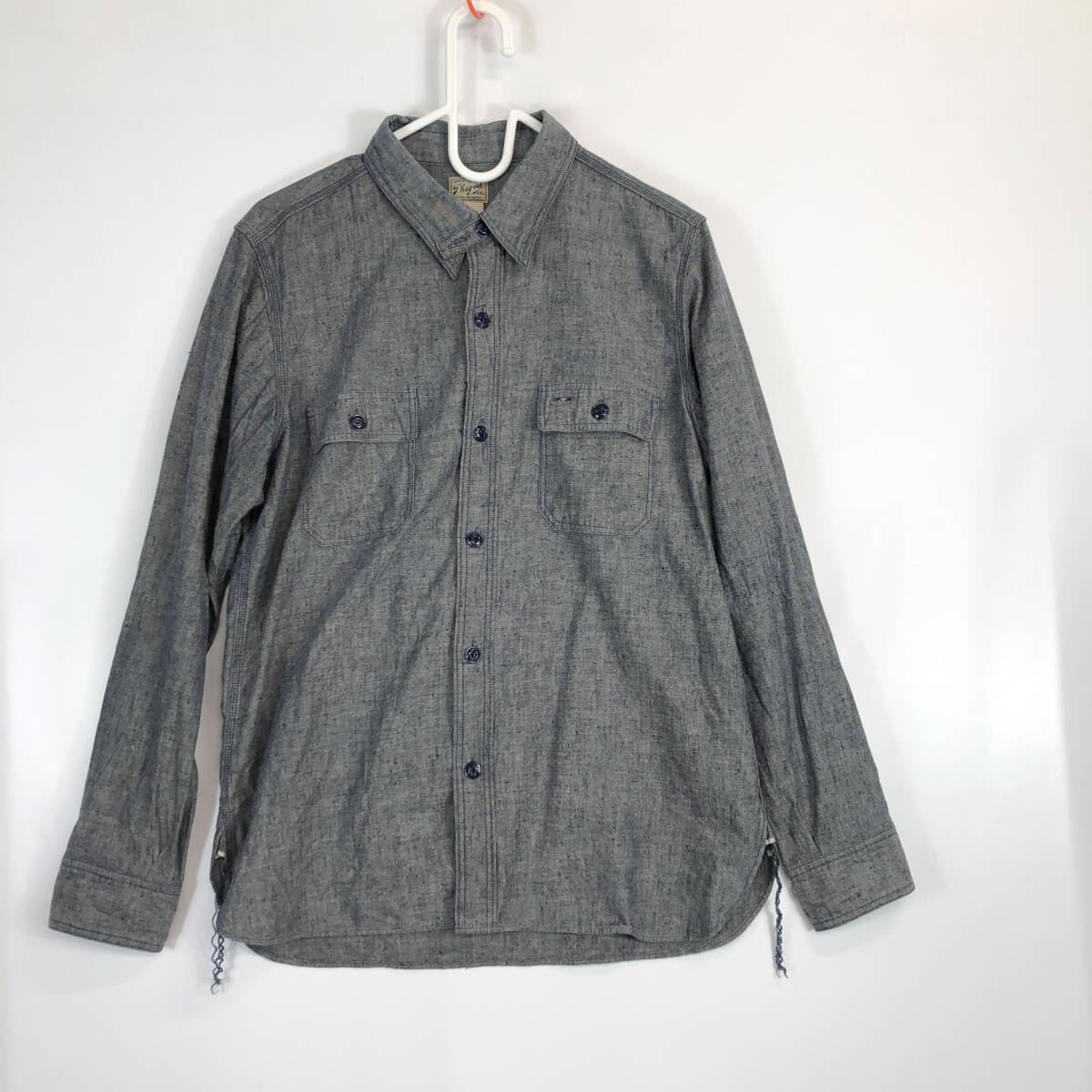 フィグベル PHIGVEL PMS-LS01 チンストラップ付き 長袖ボタンシャツ 1(14)サイズ コットン 日本製拍卖