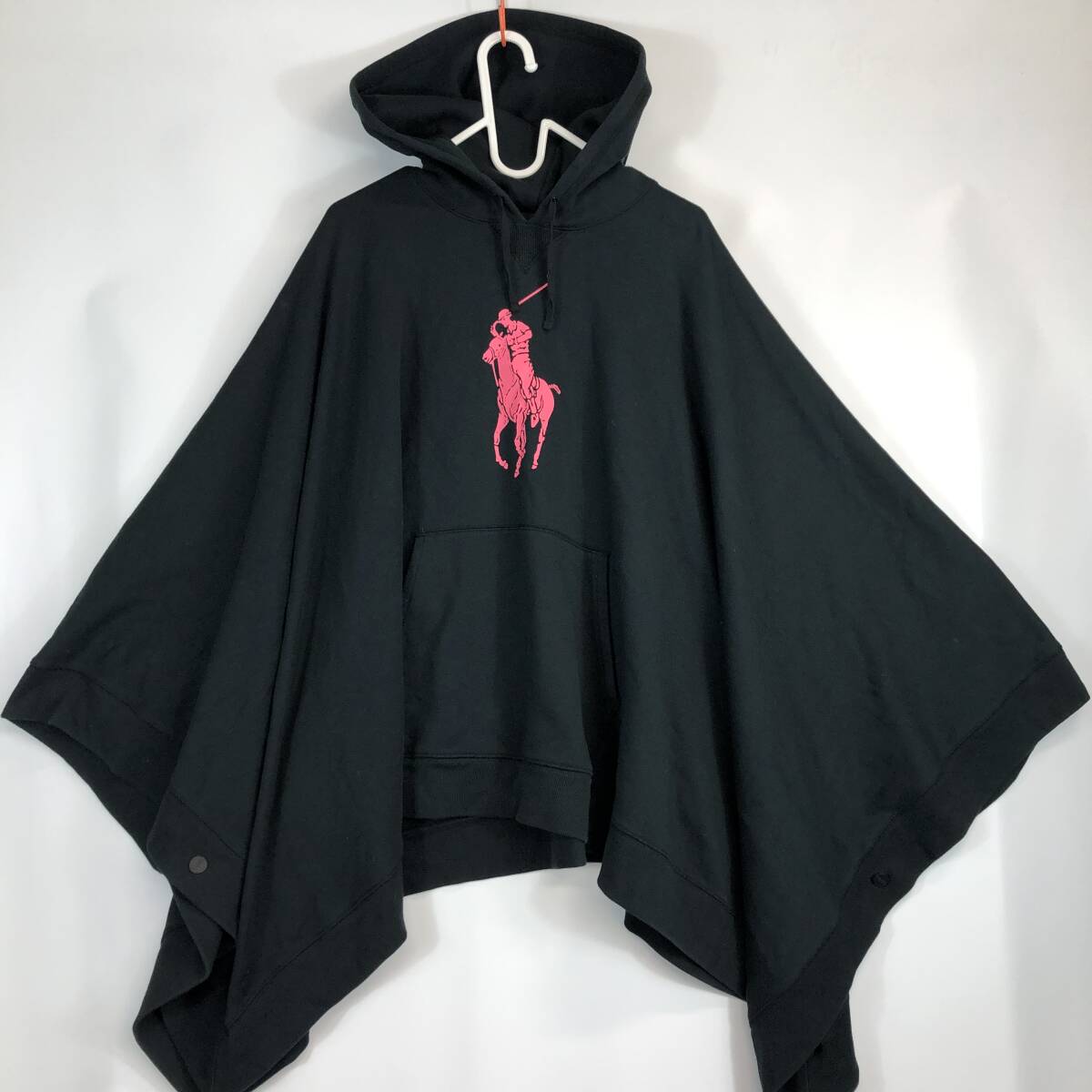 希少 90s 00s Ralph Lauren ラルフローレン ポンチョ スウェット生地 ブラック レディースMサイズ拍卖