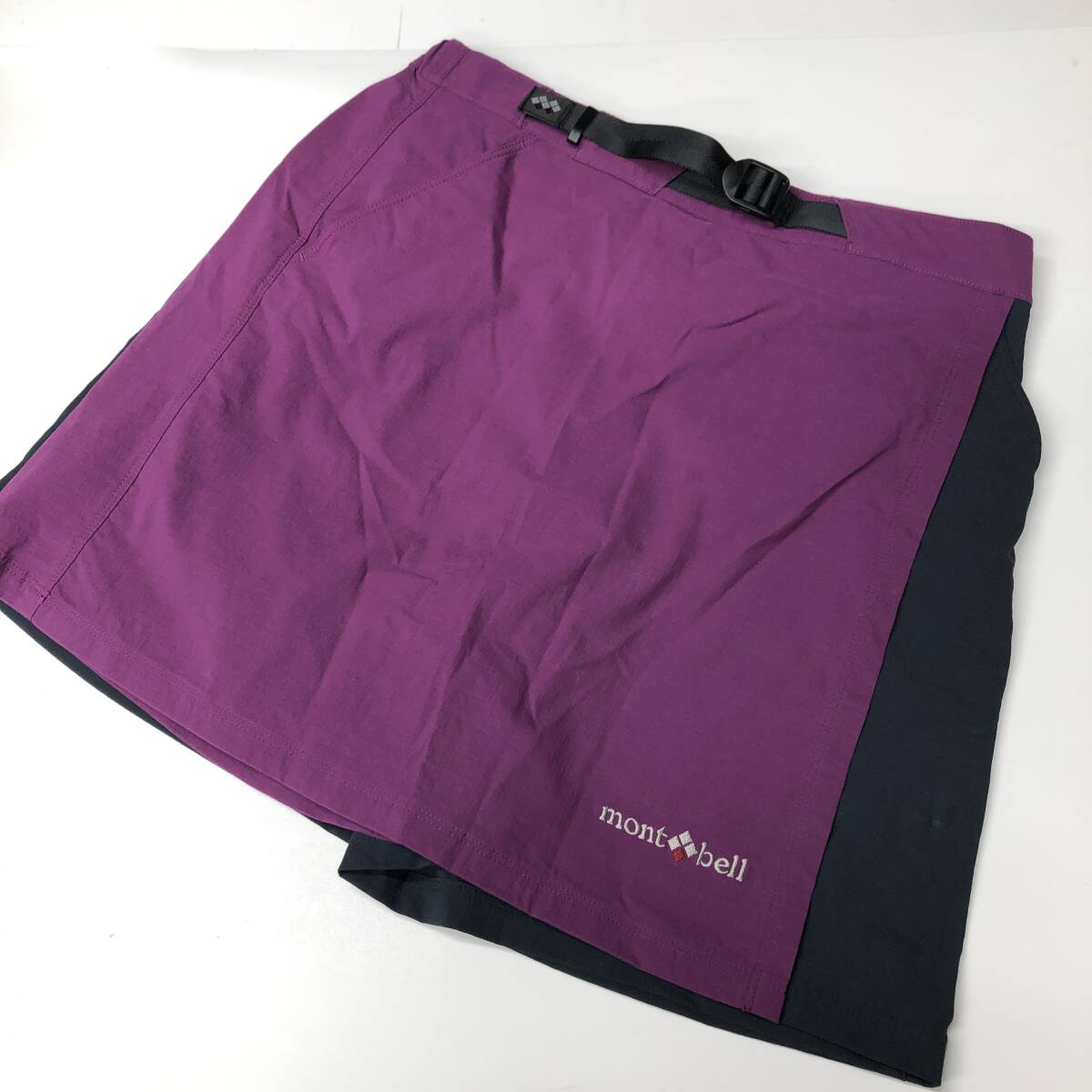 モンベル mont-bell 1105427 ストレッチ O.D.ラップショーツ レディース Mサイズ ナイロンスカート パープル 薄黒拍卖