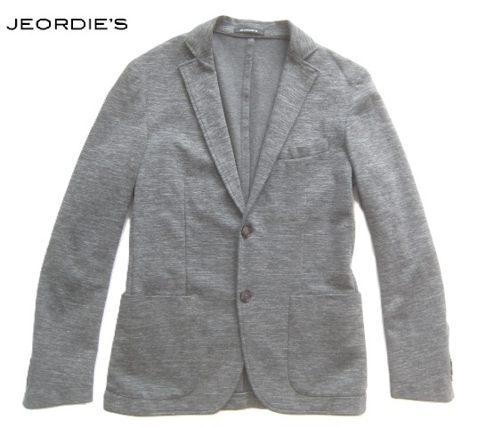 美品アルバニア製!!ジョルディーズ JEORDIE'S*定価4.5万 ストレッチウールレーヨンニットジャージージャケット・ブレザー 48 実寸M グレー拍卖