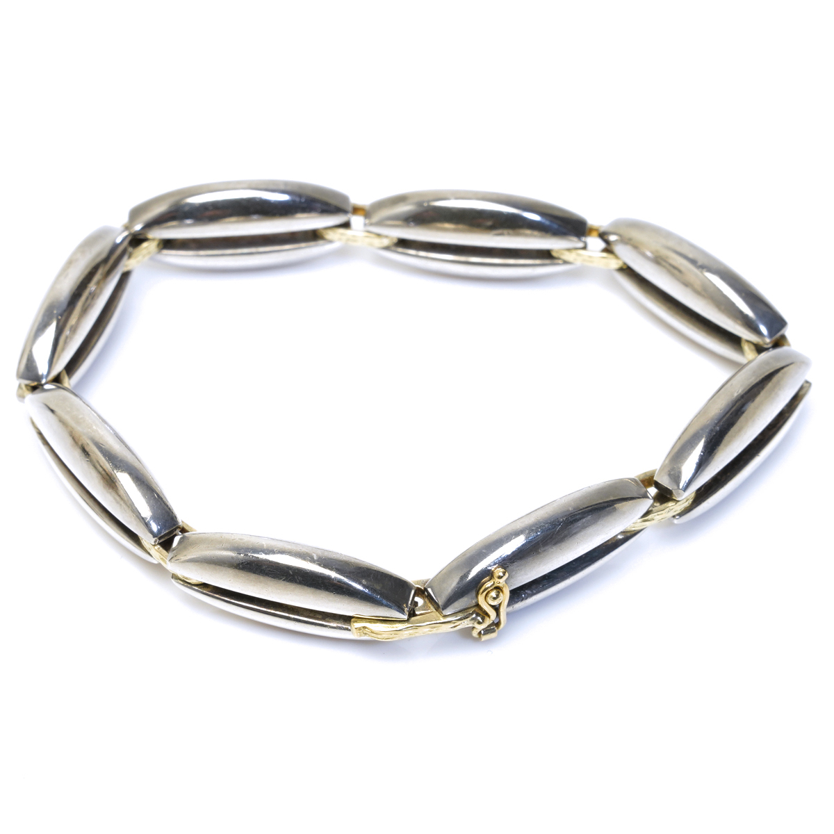 ジョージジェンセン K18 SV925 409 コンビ ブレスレット GEORG JENSEN拍卖