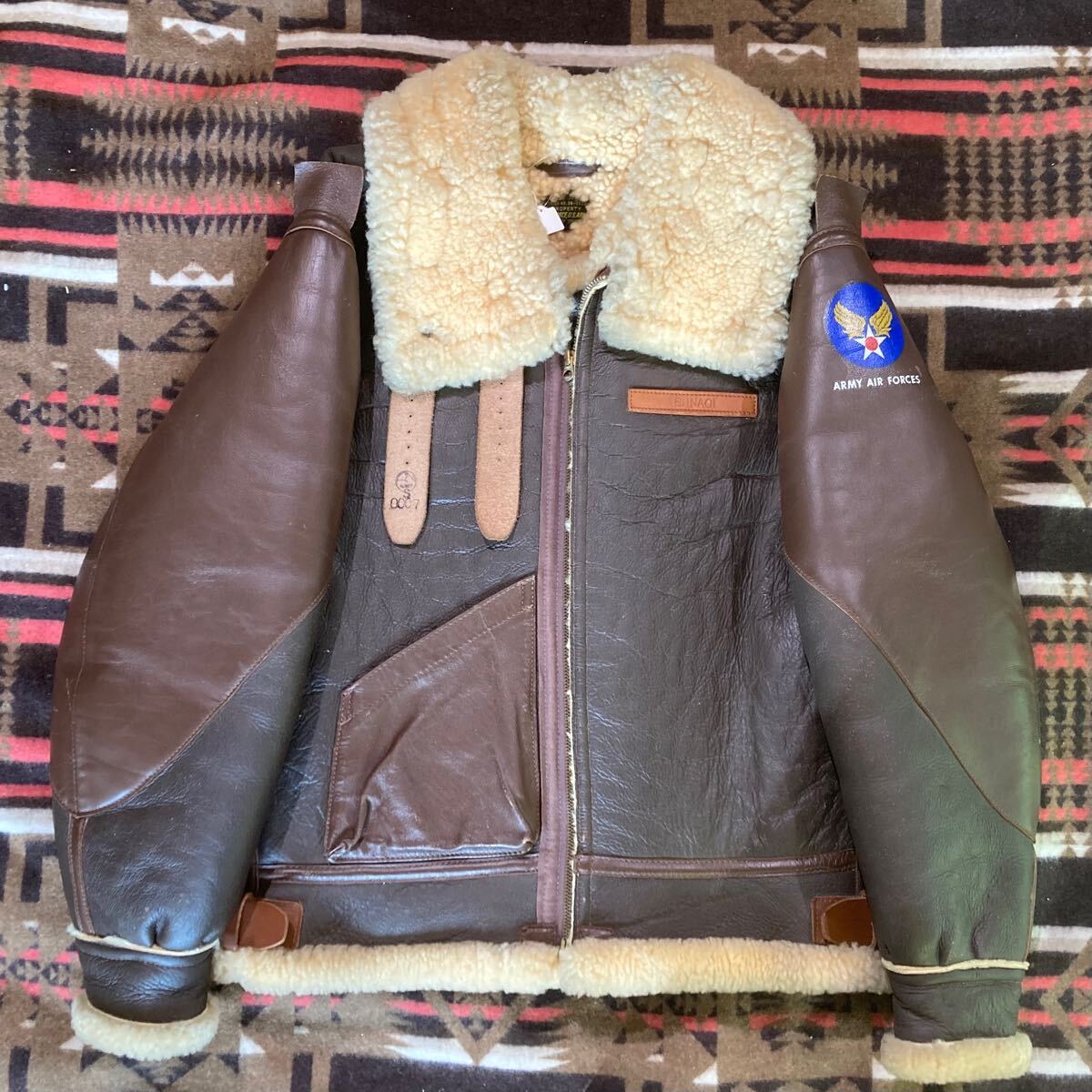 美品 旧リアルマッコイズ フライトジャケットB3ムートンジャケット38レザージャケット革ジャン 保管ナンバーb6d1B24拍卖