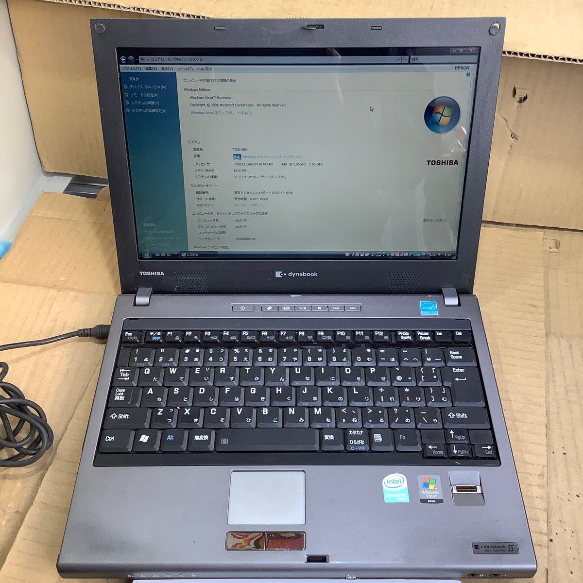 東芝ダイナブック(型番PPM371SCPPSUA)中古品現状渡し品です。一般通電まで済みです。現役引退後長期社倉庫保管していた物です。12インチ拍卖