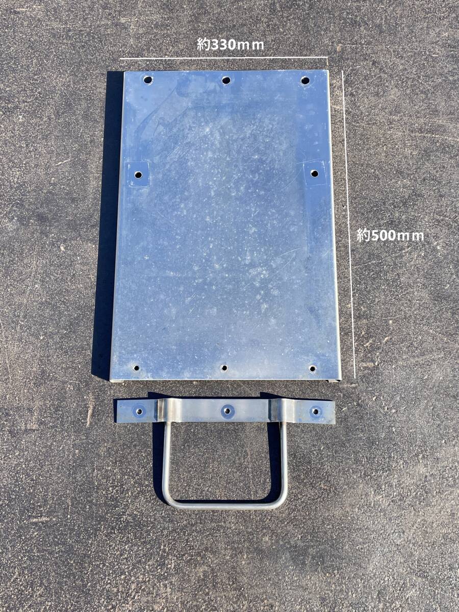 リアフェンダー★後方補助★330mm×500mm★ステンレス製★2点★振れ止め金具付★泥よけ★泥除け★即決★デコトラ★ホ98F拍卖