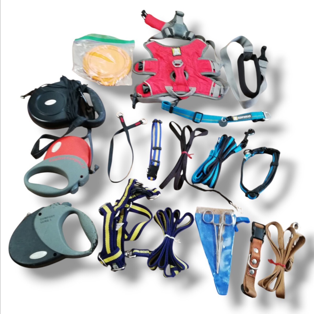 【送料無料】 犬用 リール リード 首輪 お散歩 セット / 現状品拍卖