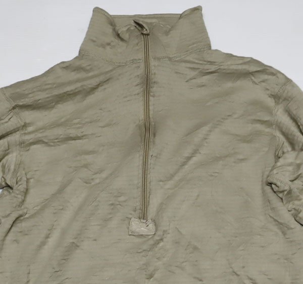 MJ17米軍実物USMCアメリカ古着フリースM薄ベージュ系Sワッフル裏地ポーラテックPOLARTECプルオーバーRフリース海兵隊ARMYアウトドア/インナ拍卖