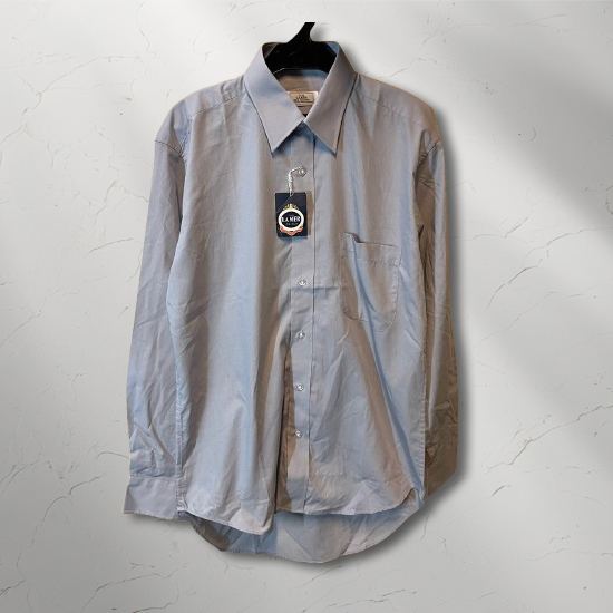 新品 CLUB LAMBER ブルーグレー ビジネスシャツ Sサイズ えり回り37拍卖