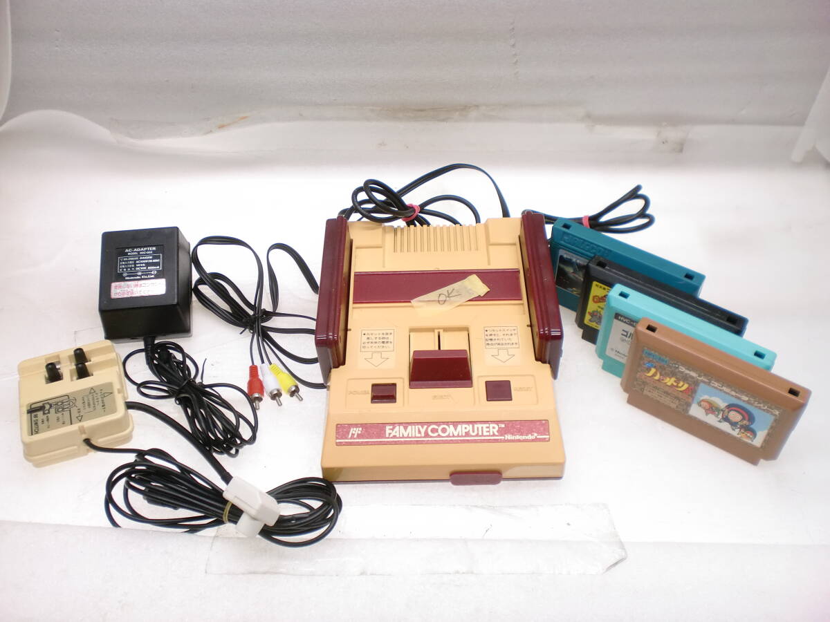2412182 ファミコン本体AV仕様 ハットリ君 SD大相撲 エクゼリオン ゴルフ 現状品拍卖