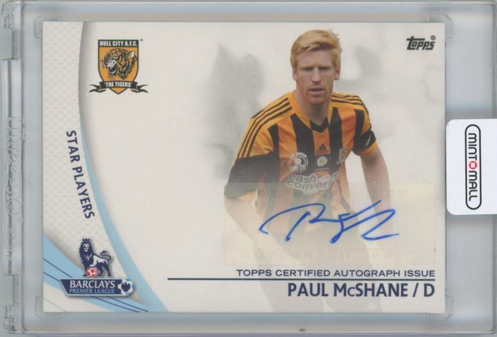【PAUL McSHANE(Hull City)】2013-14 TOPPS English Premier League Gold Star Players Autographs拍卖