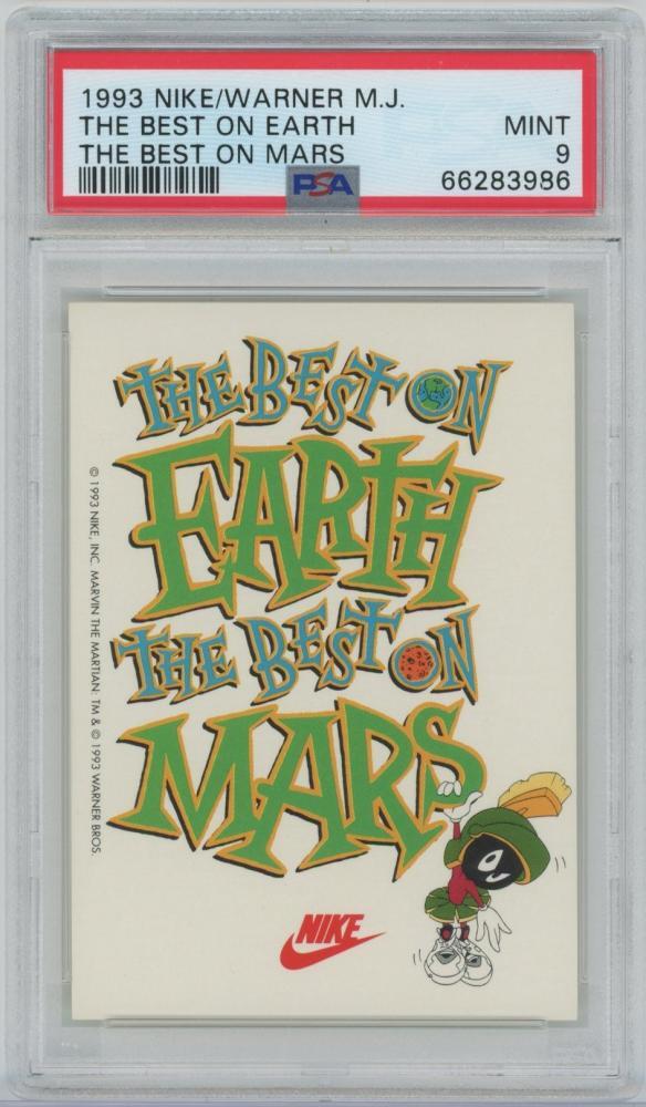 ★PSA9/MINT★【MARVIN THE MARTIAN】1993 NIKE/WARNER Michael Jordan #2 The Best on Earth,The Best on Mars拍卖