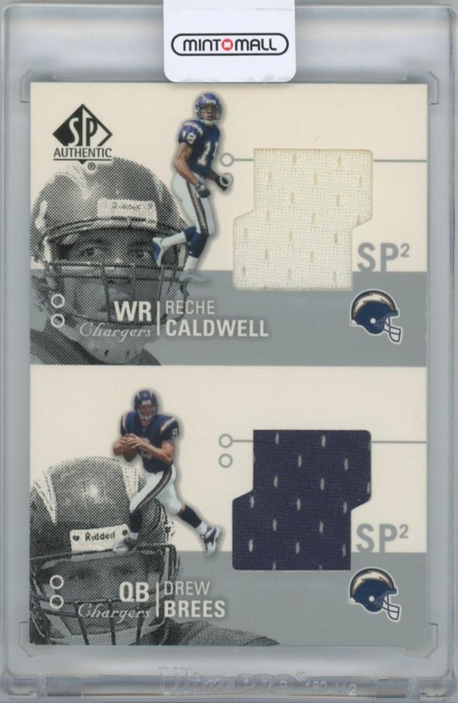 NFL【RECHE CALDWELL & DREW BREES(San Diego Chargers)】2002 UD SP Authentic Threads Doubles ②拍卖