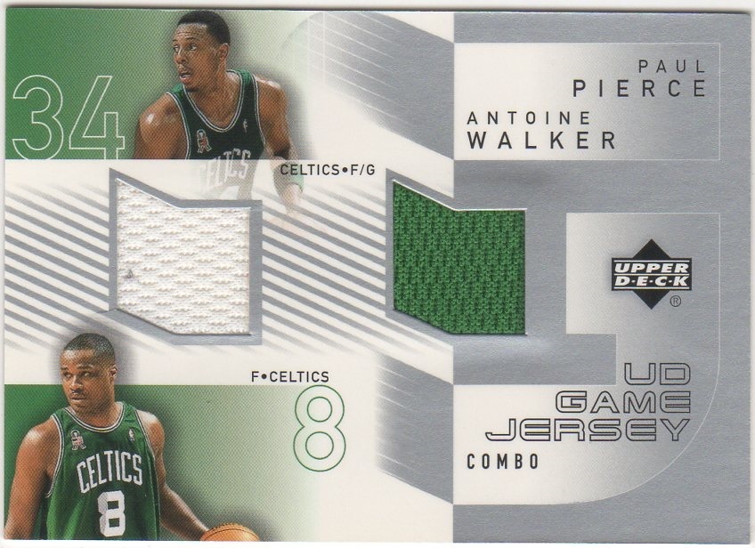 【PAUL PIERCE & ANTOINE WALKER(Boston Celtics)】2002-03 UPPER DECK UD Game Jerseys Combos 2 拍卖