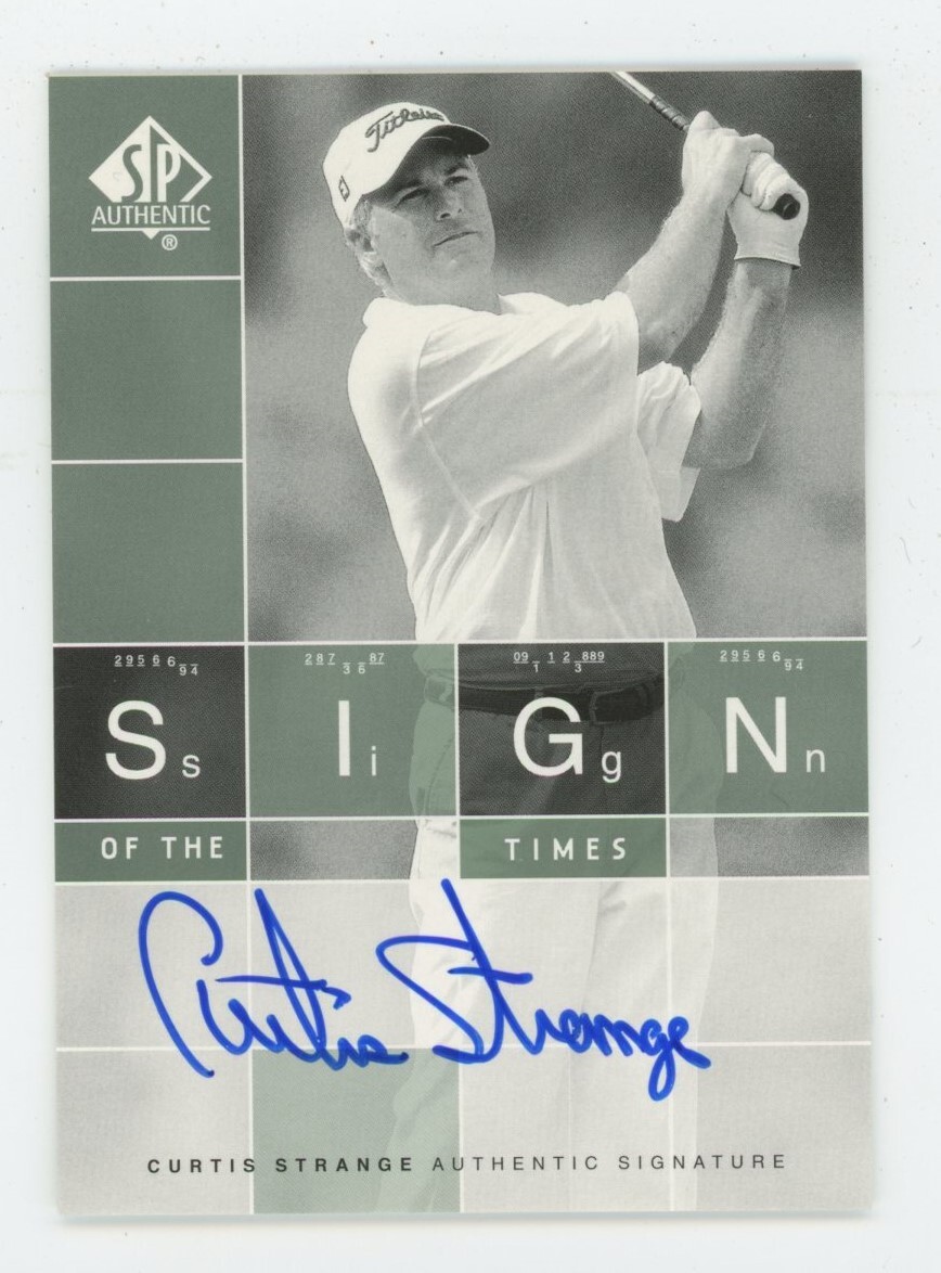 【CURTIS STRANGE】GOLF 2002 SP Authentic Sign of the Times #CS 拍卖