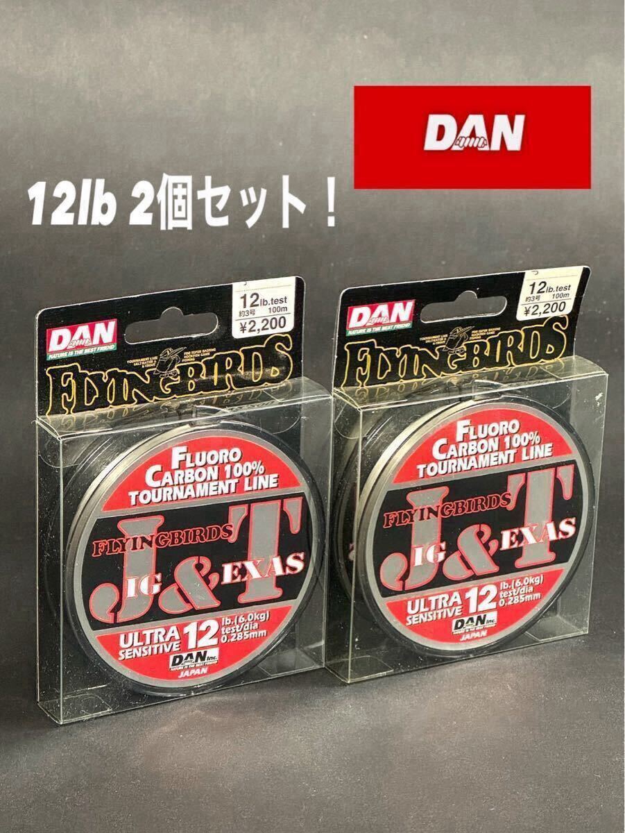 【新品未使用品】ダン DANフライイングバース ラバージグ・テキサスジグ・ヘビキャロ専用フロロ12lb 100m 2個セット!総額税込定価¥4,840拍卖