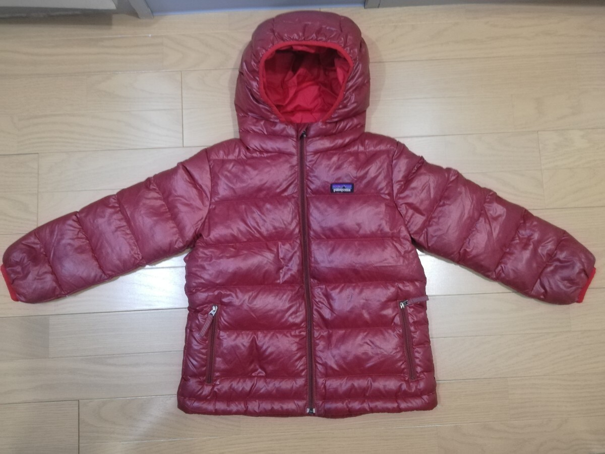 “ PATAGONIA パタゴニア”【ハイロフト フード付き ダウンジャケット ワインカラー】◆キッズ XS(5-6) サイズ ワインブラウン拍卖