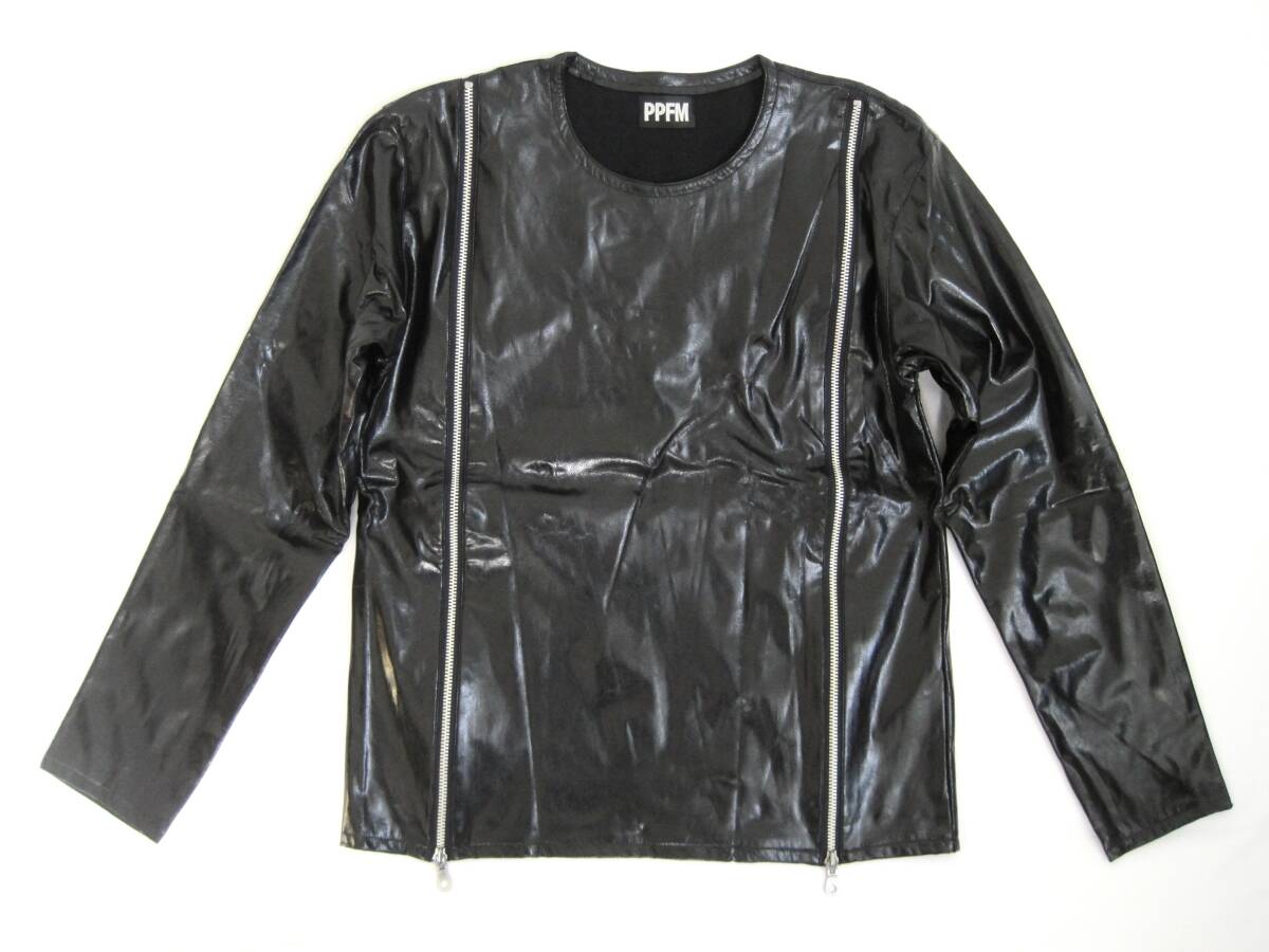 PPFM ポリウレタンコーティング ジップブルゾン ジャケット プルオーバー 黒拍卖