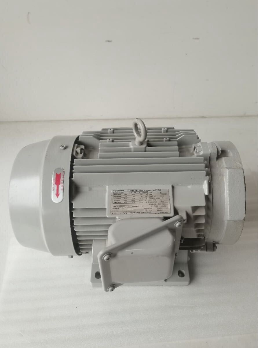 新品未使用 東芝 TOSHIBA 三相 モーター IK-FCKLA21-4P-3.7KW 200V 全閉外扇形 三相電機 拍卖