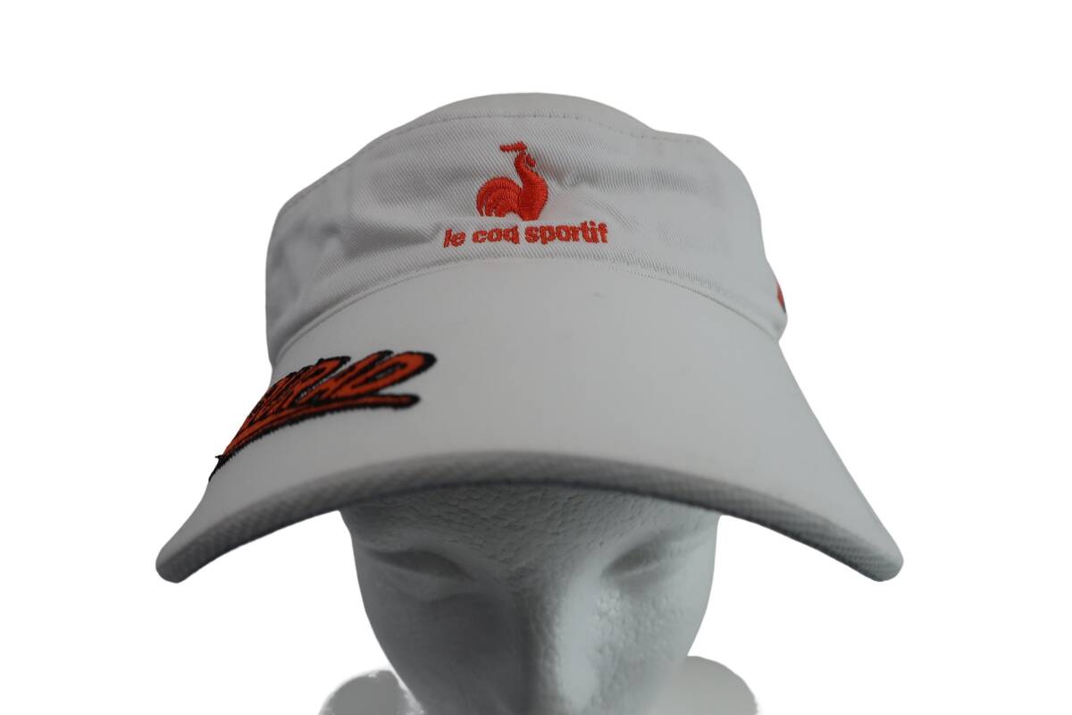 【30%オフ】【美品】le coq sportif(ルコックスポルティフ) サンバイザー 白 メンズ フリーサイズ ゴルフ用品 2411-0594 中古拍卖