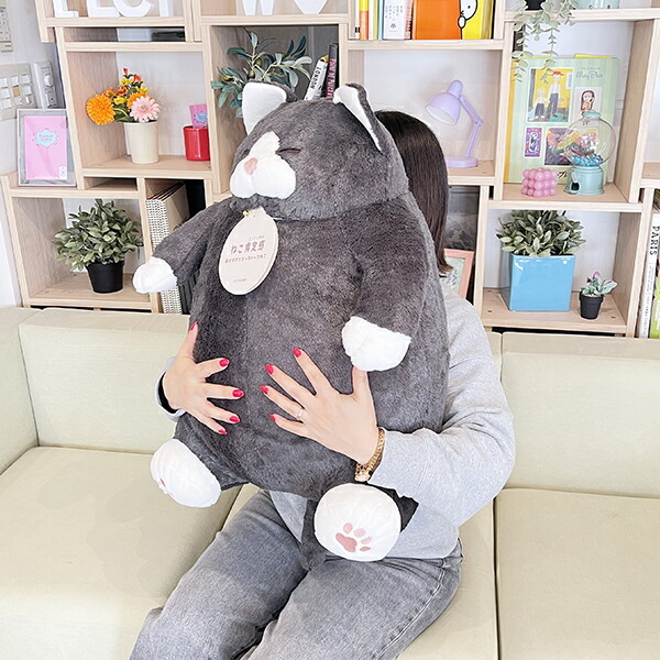 ねこ肯定感 くろねこのまぐろ BIGぬいぐるみ りぶはあと拍卖