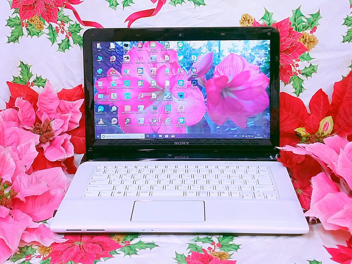 新型Window11搭載/3世代Core-i3/大人気SONY VAIOホワイト色/ソフト多数/テレワーク可能/SSD256G/高速8GB/DVD焼き/オフィス拍卖