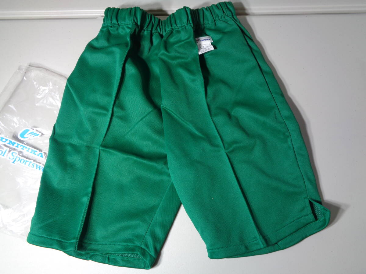 胴囲84 green  Unitika ジャージ ハーフパンツ 保管品● レトロ 体操拍卖