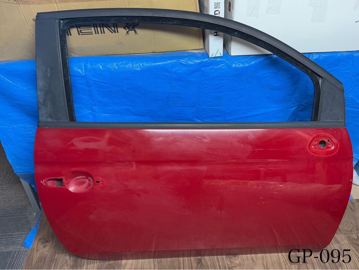 095【フィアット500】右フロントドア ABA-31212 111A パソドプレレッド ※佐川急便発送着払い拍卖