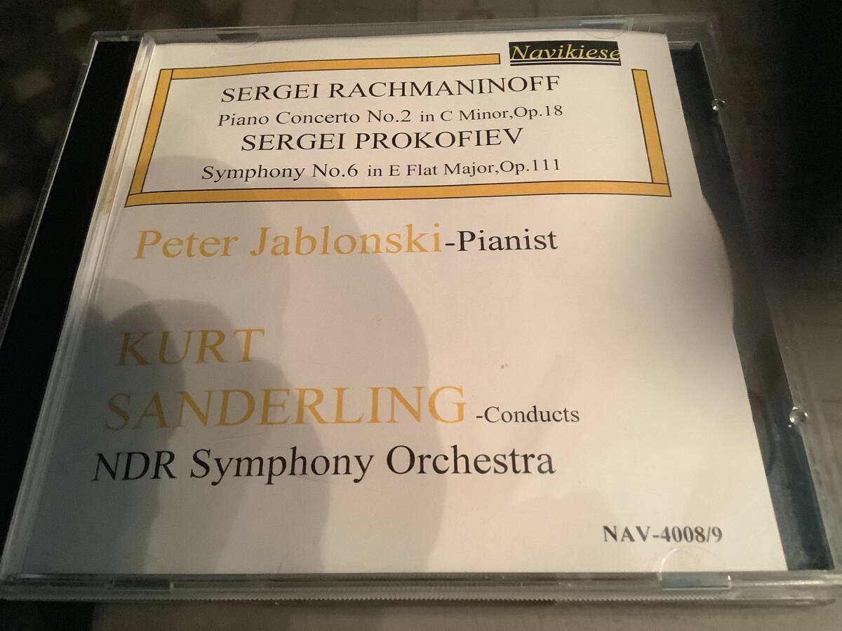 ヤブロンスキー  ザンデルリンク  ラフマニノフ ピアノ協奏曲第2 プロコフィエフ 交響曲第6 NDR交響楽団拍卖