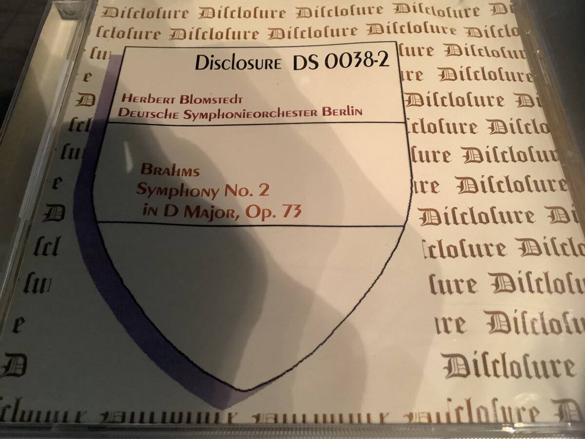 ブロムシュテット ブラームス 交響曲第2 ベルリン・ドイツ交響楽団拍卖
