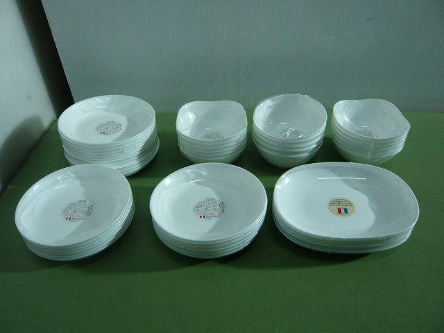 BA84◆ヤマザキ 角小鉢 丸小鉢 丸皿 長方形皿 ヤマザキ春のパンまつり白いおしゃれ まとめ 47点セット◆未使用保管品◆B拍卖