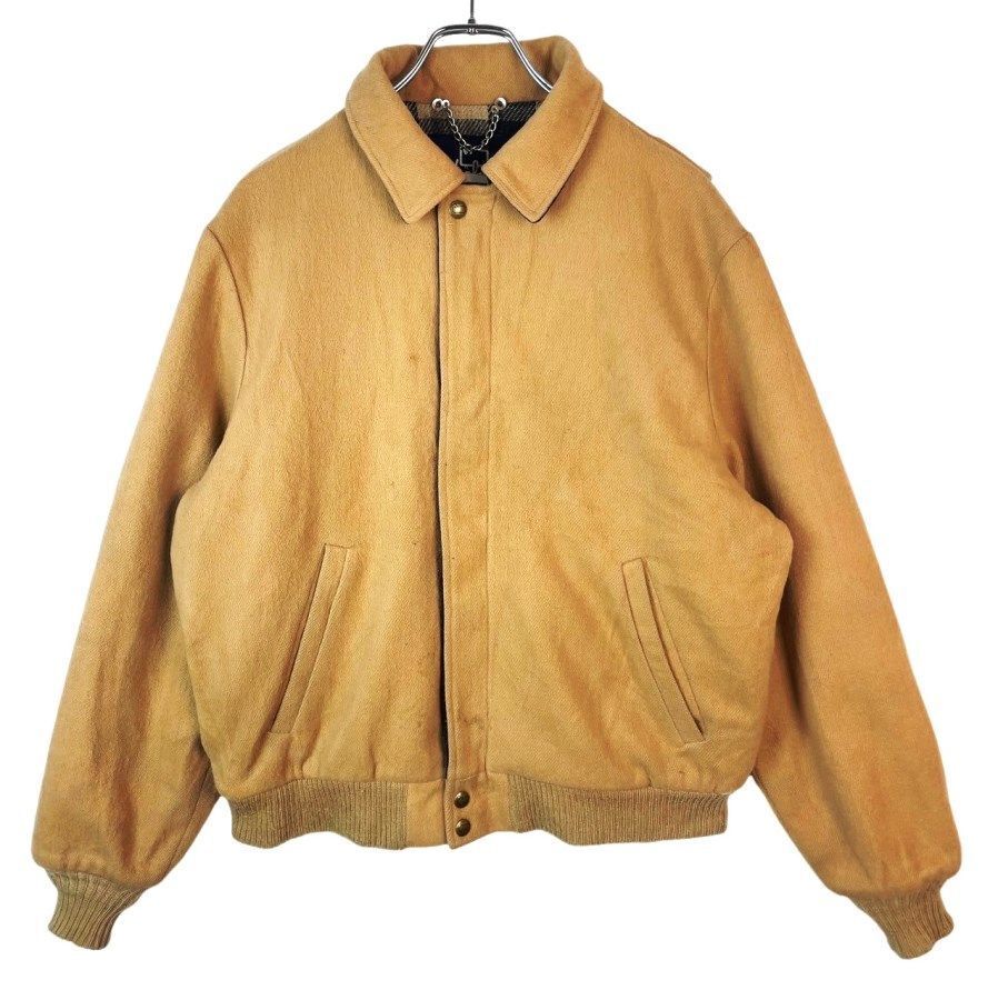80sUSA製ウールリッチWoolrichウールジャケットブルゾン中綿入りアウター裏地ウール裏地チェックベージュvintageヴィンテージ41010拍卖