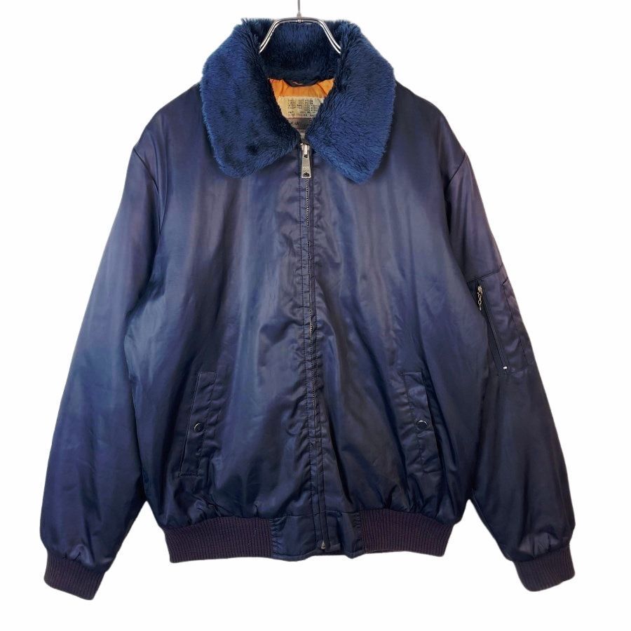 シアーズSears Work OuterwearナイロンジャケットMA-1ボンバージャケットフライトジャケット襟ボア裏地中綿入りキルティング紺41018拍卖