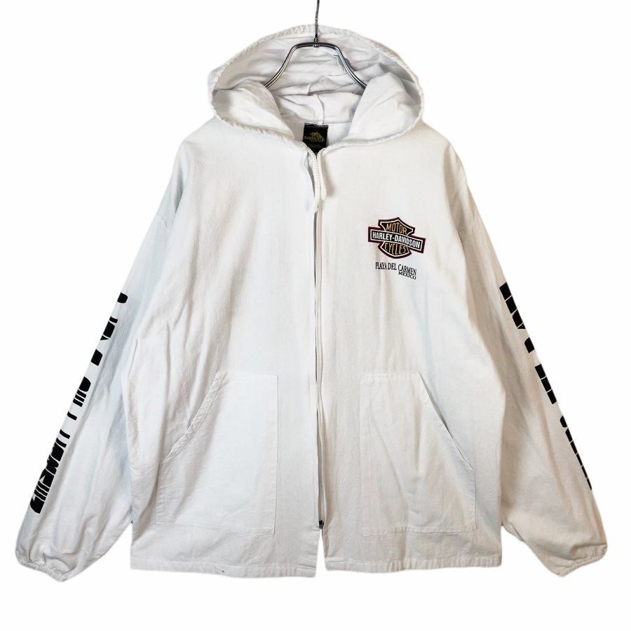ドルフィンズDolphin‘sハーレーダビッドソンHarley-Davidsonジップパーカーフーディ薄手ジャケット両面プリント袖プリントBIKE41028拍卖