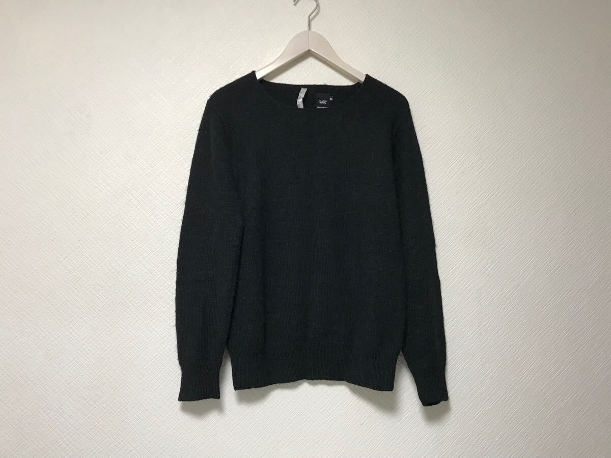 本物ヴァンダルストラットVANDERSTRAETEアルパカウールニット長袖セーターメンズサーフミリタリービジネススーツゴルフ黒ブラックMペルー製拍卖