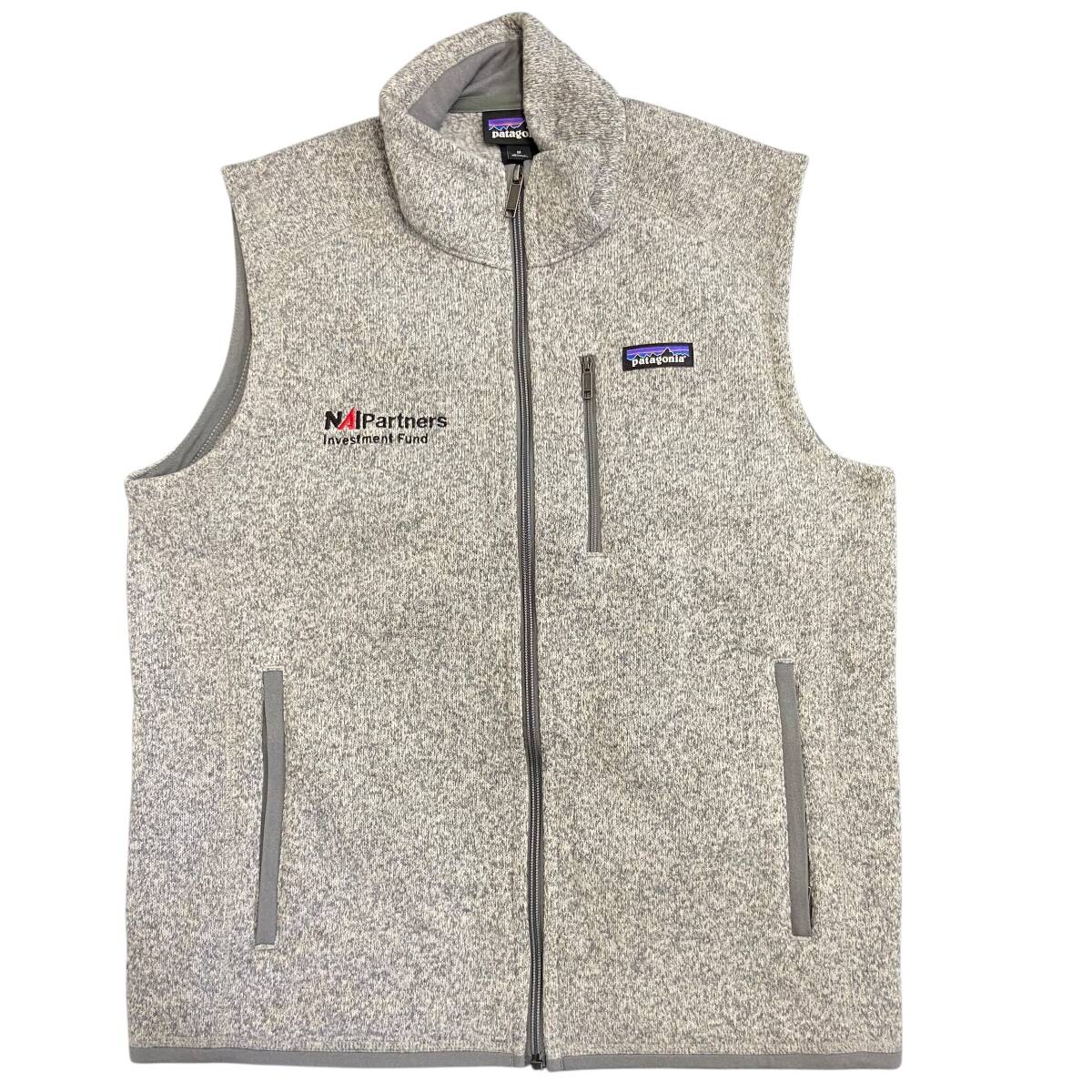 17年製 patagonia ベターセーター ベスト M グレー フリースジャケット フルジップ 刺繍 パタゴニア Better Sweater 25881 アウトドア拍卖