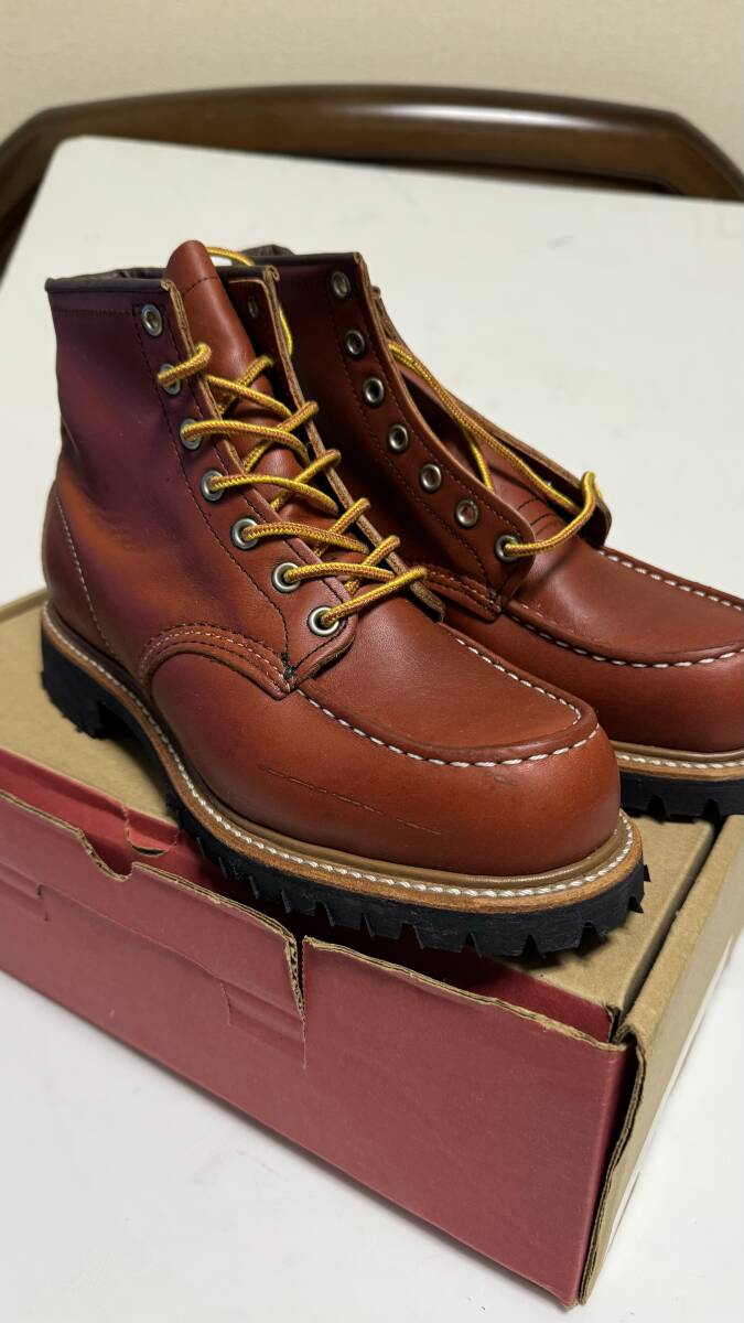 REDWING 8175 Classic Work 6inch Moc-toe/Lug-sole  ビブラムソール US7 新品未使用 レッドウィング拍卖