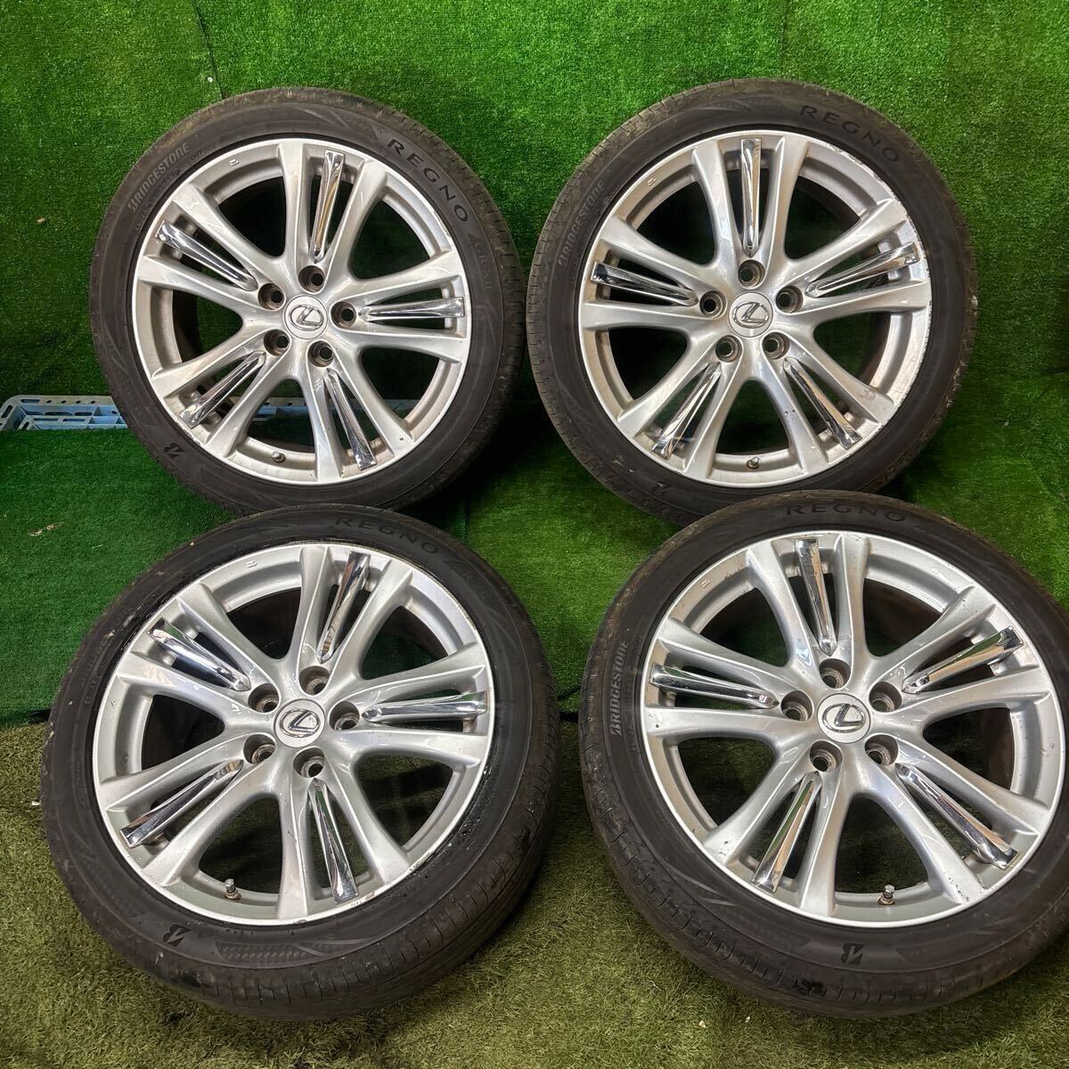 レクサスGWS191 GS450H装着 アルミホイール 245/40R18 REGNO 4本セット拍卖