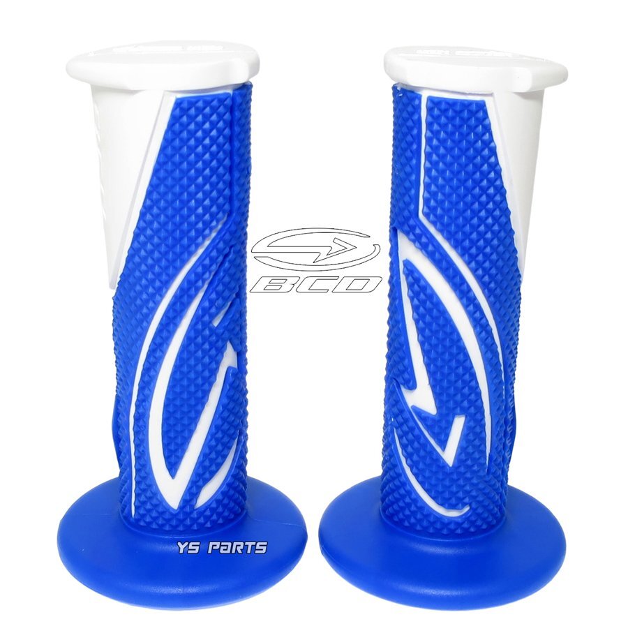 BCDデュアルグリップ青白NMAX/マジェスティ250/セロー225/セロー250/トリッカー/XT250X/WR250X/WR250R/TW200/TW225/XJR400R/SR400等拍卖