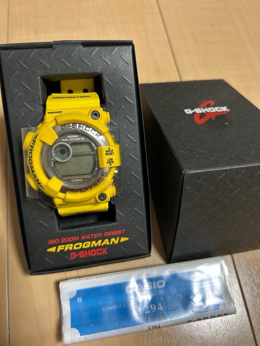 新品未使用 G-SHOCK フロッグマン FROGMAN DW-8250 イエロー 黄色 箱 説明書拍卖