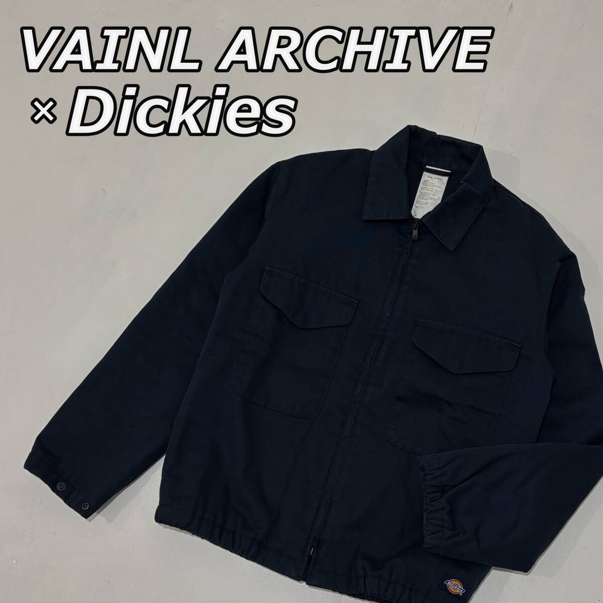 【VAINL ARCHIVE × Dickies】バイナルアーカイブ ディッキーズ ワークジャケット 中綿 キルティングライナー 紺色 ネイビー 143M10SH1拍卖