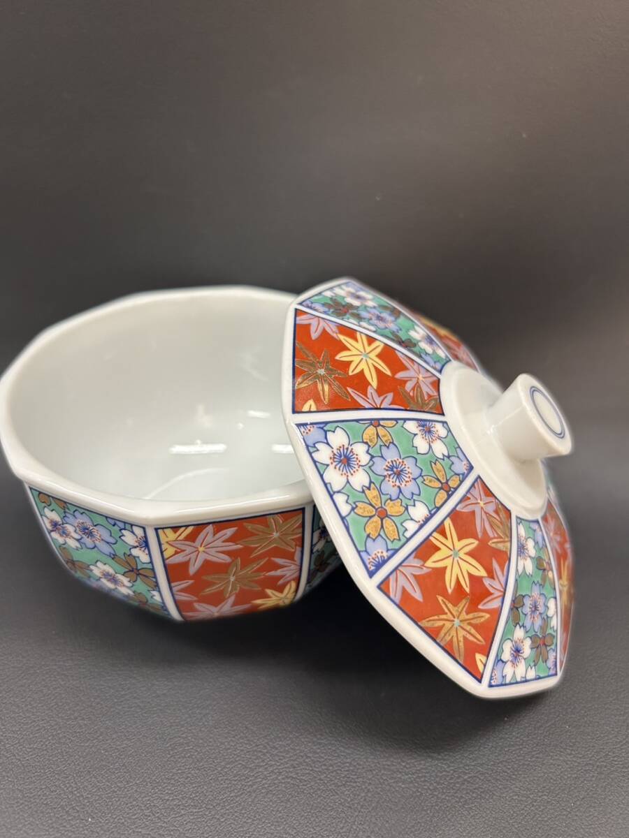 j12d195 和柄 佃煮 漬物 入れ 錦 松 梅 器 食器 和食器 小鉢拍卖