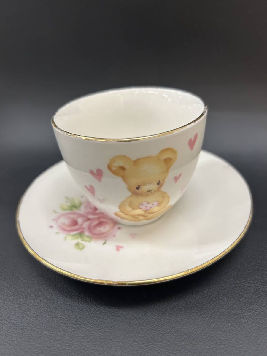j12d197 くま かわいい カップ ソーサー メルヘン テディベア ハート拍卖